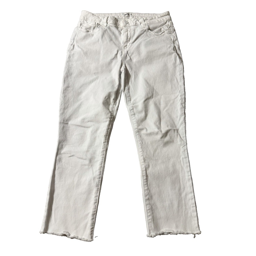 Paige Women's Size 31 White Skyline Ankle Peg Skinny Jeans